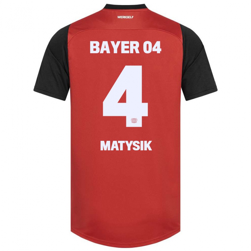 Hombre Camiseta Sylwia Matysik #4 Rojo Negro 1ª Equipación 2024/25 La Camisa Perú