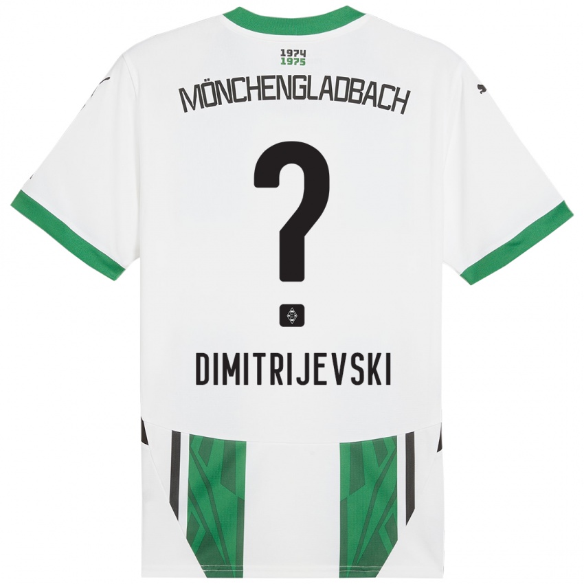 Hombre Camiseta Maximilian Dimitrijevski #0 Blanco Verde 1ª Equipación 2024/25 La Camisa Perú