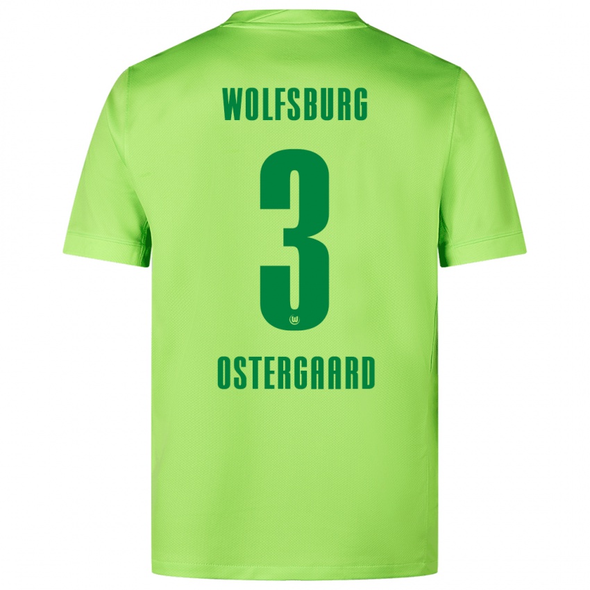 Hombre Camiseta Christian Östergaard #3 Verde Fluorescente 1ª Equipación 2024/25 La Camisa Perú