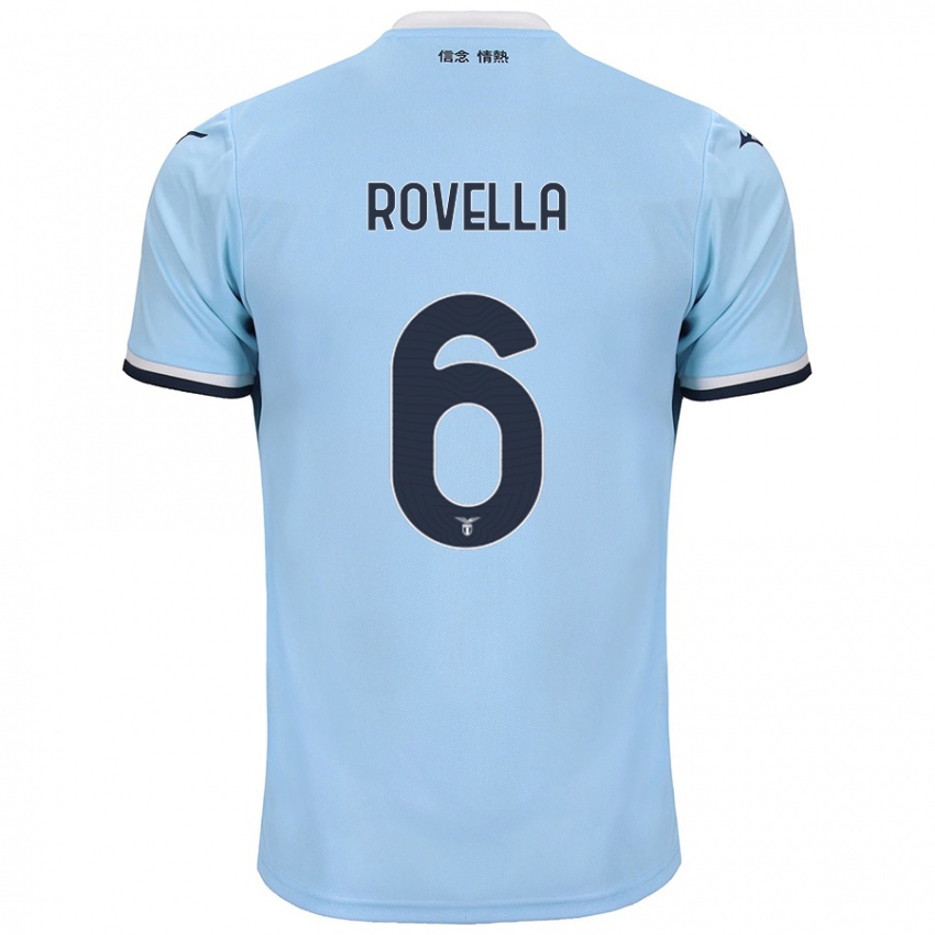 Hombre Camiseta Nicolo Rovella #6 Azul 1ª Equipación 2024/25 La Camisa Perú