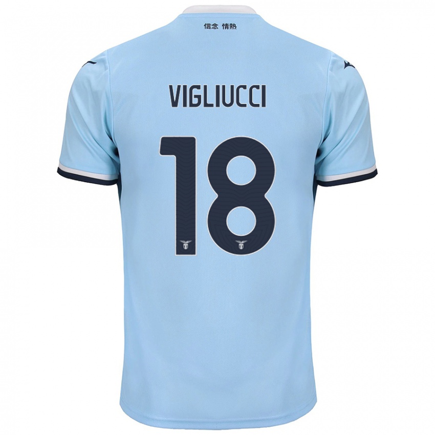 Hombre Camiseta Chiara Vigliucci #18 Azul 1ª Equipación 2024/25 La Camisa Perú