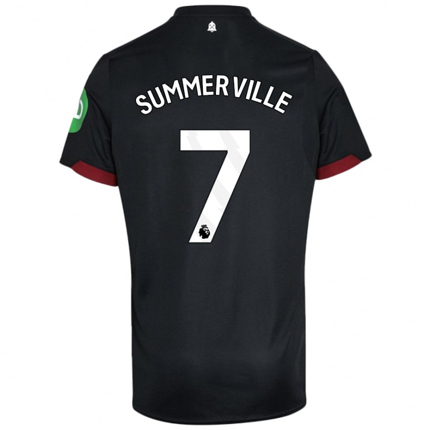 Hombre Camiseta Crysencio Summerville #7 Negro Blanco 2ª Equipación 2024/25 La Camisa Perú