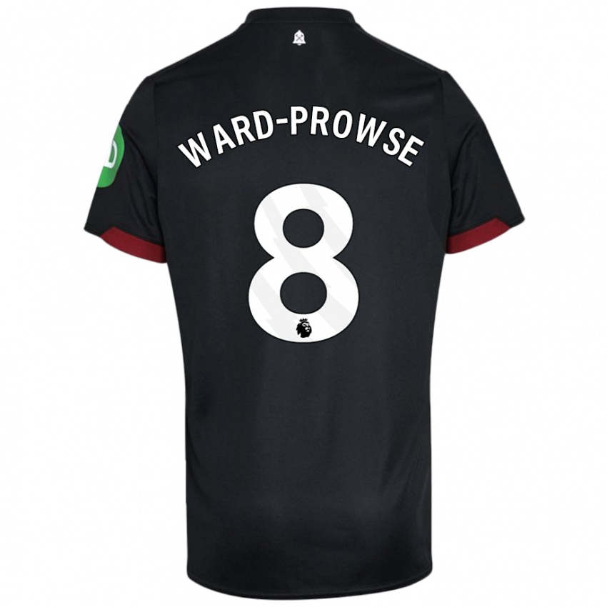 Hombre Camiseta James Ward-Prowse #8 Negro Blanco 2ª Equipación 2024/25 La Camisa Perú