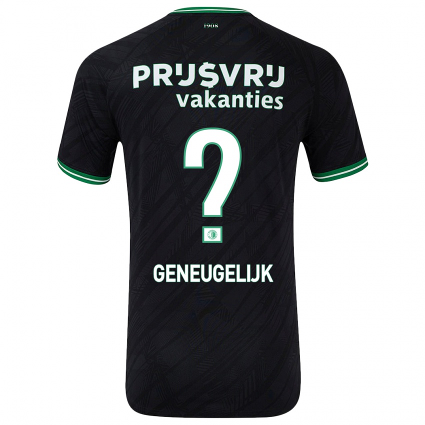 Hombre Camiseta Ivar Geneugelijk #0 Negro Verde 2ª Equipación 2024/25 La Camisa Perú