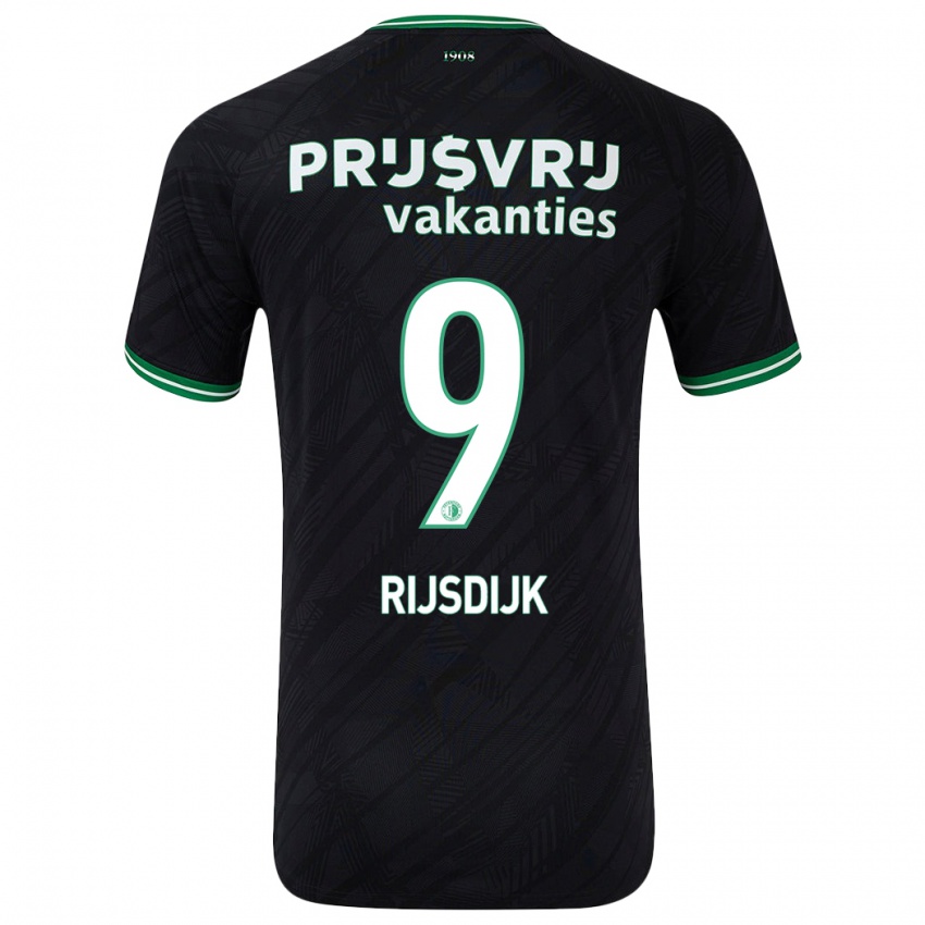 Hombre Camiseta Pia Rijsdijk #9 Negro Verde 2ª Equipación 2024/25 La Camisa Perú