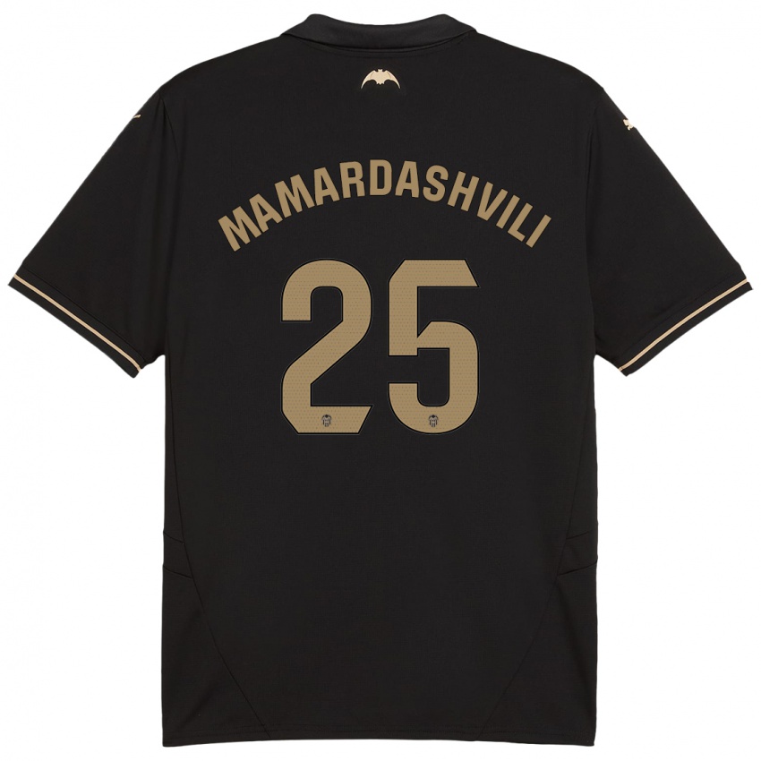 Hombre Camiseta Giorgi Mamardashvili #25 Negro 2ª Equipación 2024/25 La Camisa Perú