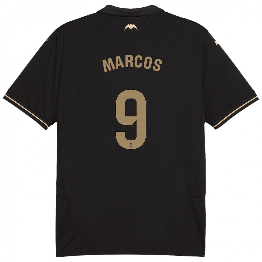 Hombre Camiseta Ana Marcos #9 Negro 2ª Equipación 2024/25 La Camisa Perú