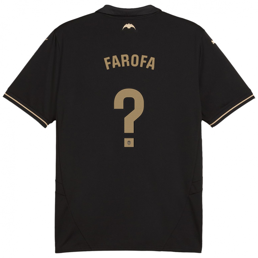 Hombre Camiseta Rodrigo Farofa #0 Negro 2ª Equipación 2024/25 La Camisa Perú