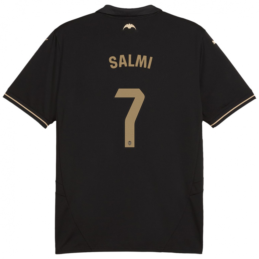 Hombre Camiseta Iina Salmi #7 Negro 2ª Equipación 2024/25 La Camisa Perú