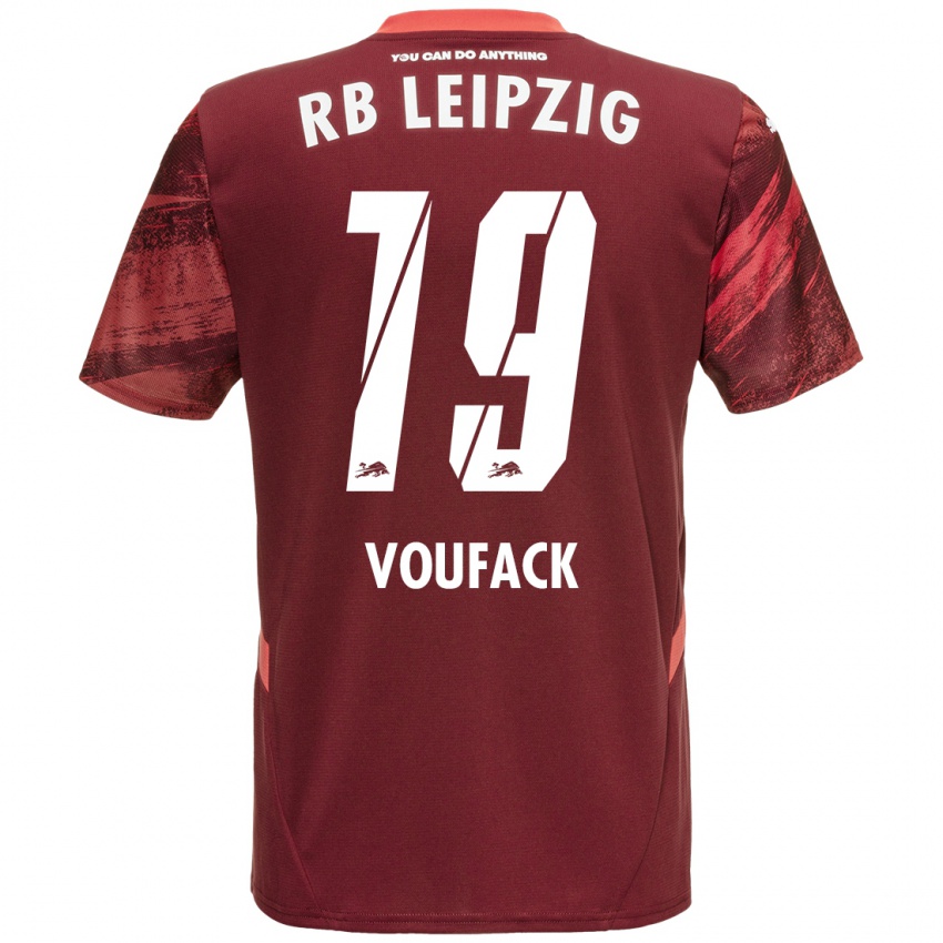 Hombre Camiseta Lionel Voufack #19 Borgoña 2ª Equipación 2024/25 La Camisa Perú