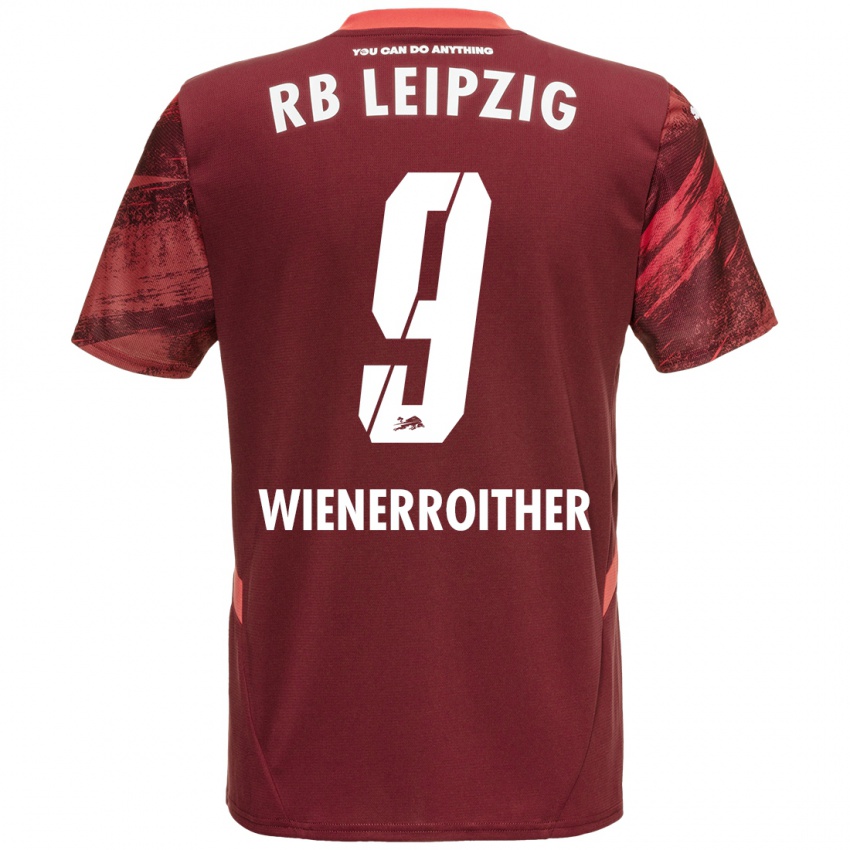 Hombre Camiseta Katja Wienerroither #9 Borgoña 2ª Equipación 2024/25 La Camisa Perú