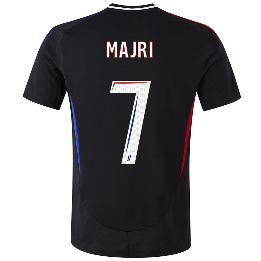 Hombre Camiseta Amel Majri #7 Negro 2ª Equipación 2024/25 La Camisa Perú