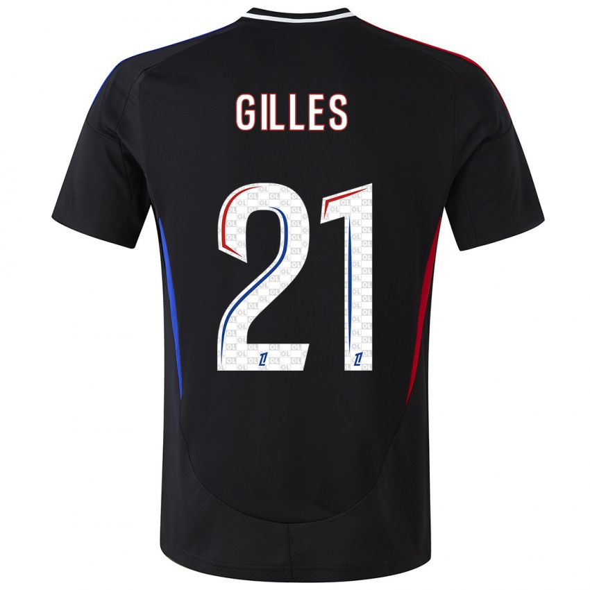 Hombre Camiseta Vanessa Gilles #21 Negro 2ª Equipación 2024/25 La Camisa Perú