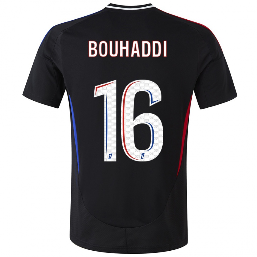 Hombre Camiseta Sarah Bouhaddi #16 Negro 2ª Equipación 2024/25 La Camisa Perú