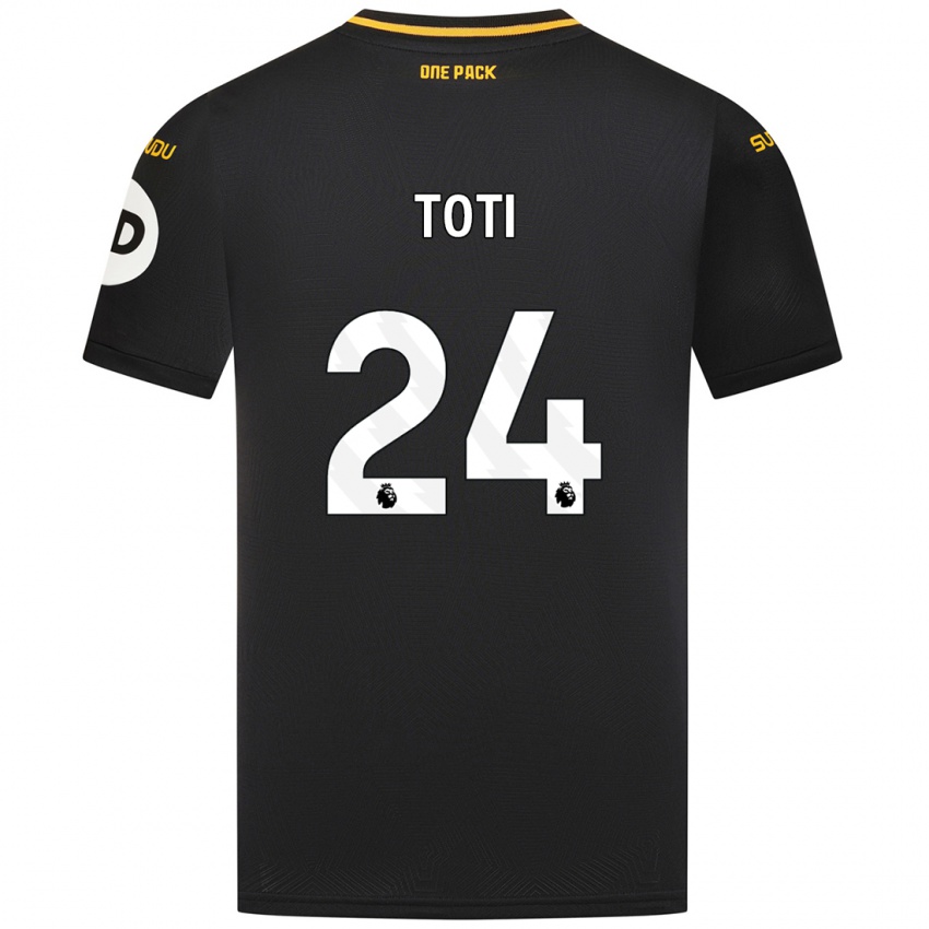 Hombre Camiseta Toti #24 Negro 2ª Equipación 2024/25 La Camisa Perú