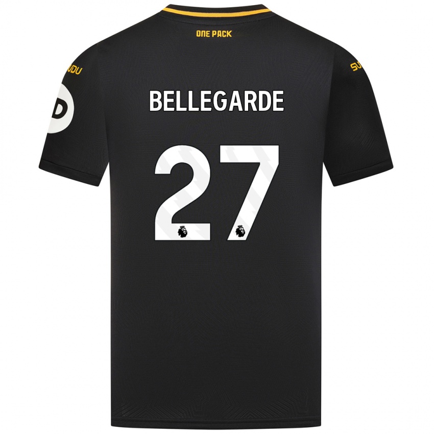 Hombre Camiseta Jean-Ricner Bellegarde #27 Negro 2ª Equipación 2024/25 La Camisa Perú