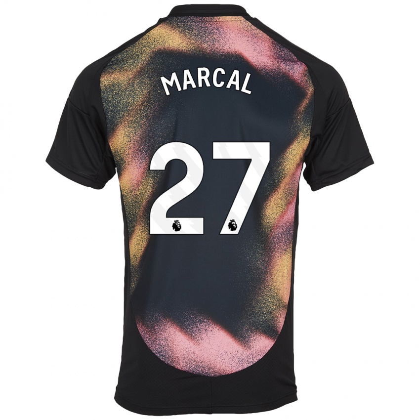 Hombre Camiseta Wanya Marçal #27 Negro Blanco 2ª Equipación 2024/25 La Camisa Perú