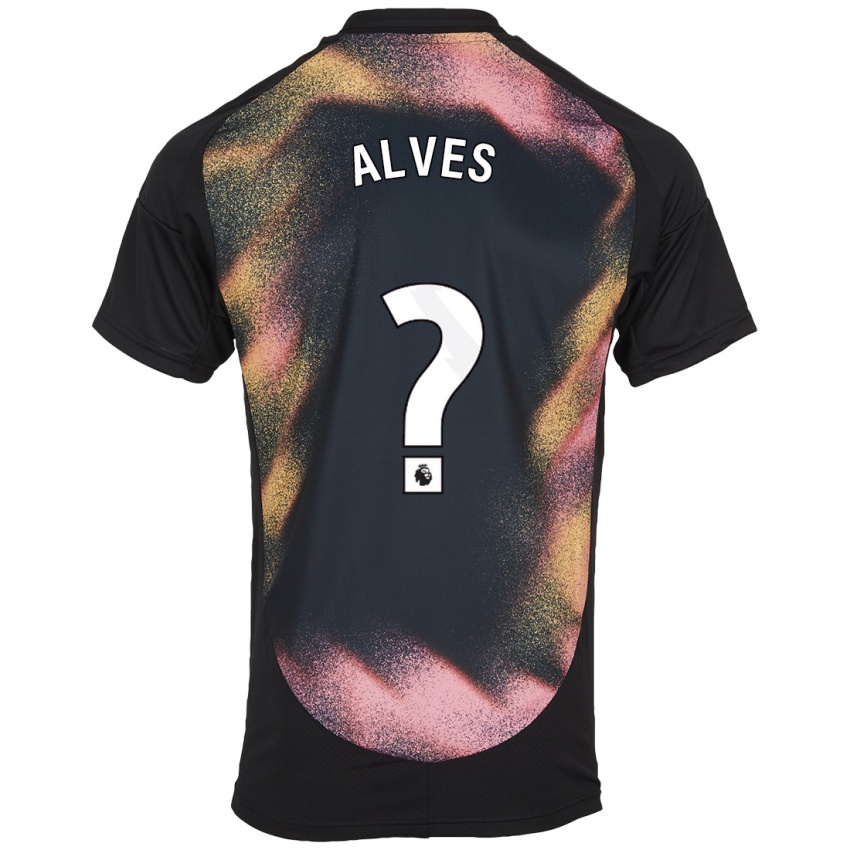 Hombre Camiseta Will Alves #0 Negro Blanco 2ª Equipación 2024/25 La Camisa Perú