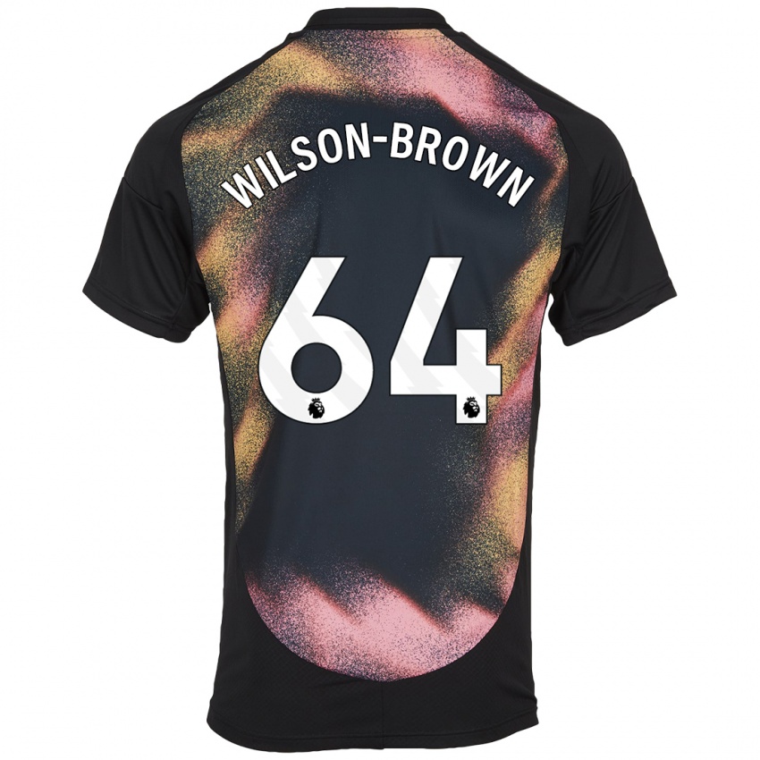 Hombre Camiseta Thomas Wilson-Brown #64 Negro Blanco 2ª Equipación 2024/25 La Camisa Perú