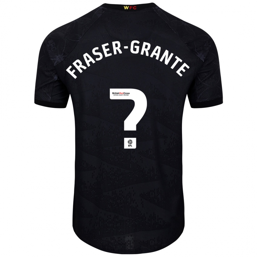 Hombre Camiseta Zak Fraser-Grante #0 Negro Blanco 2ª Equipación 2024/25 La Camisa Perú