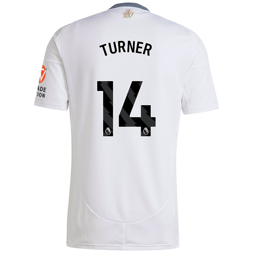 Hombre Camiseta Danielle Turner #14 Blanco 2ª Equipación 2024/25 La Camisa Perú