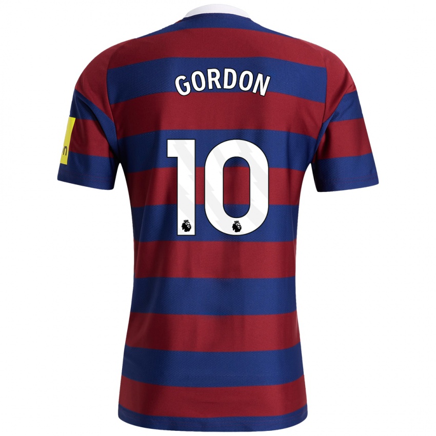 Hombre Camiseta Anthony Gordon #10 Burdeos Azul Marino 2ª Equipación 2024/25 La Camisa Perú