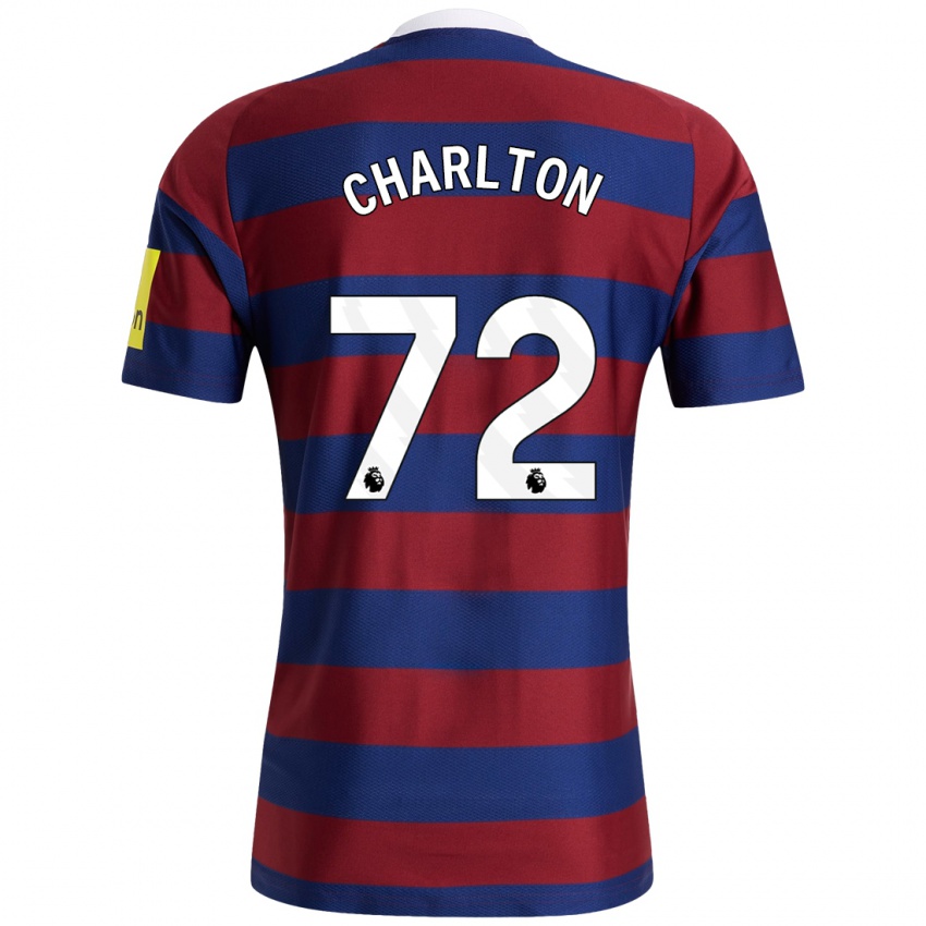 Hombre Camiseta Dylan Charlton #72 Burdeos Azul Marino 2ª Equipación 2024/25 La Camisa Perú