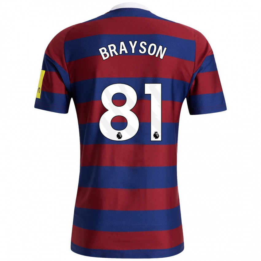 Hombre Camiseta Joe Brayson #81 Burdeos Azul Marino 2ª Equipación 2024/25 La Camisa Perú