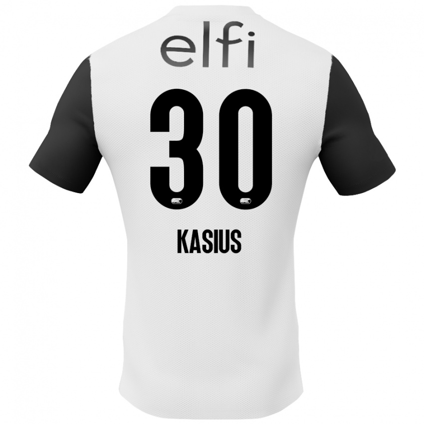 Hombre Camiseta Denso Kasius #30 Blanco Negro 2ª Equipación 2024/25 La Camisa Perú