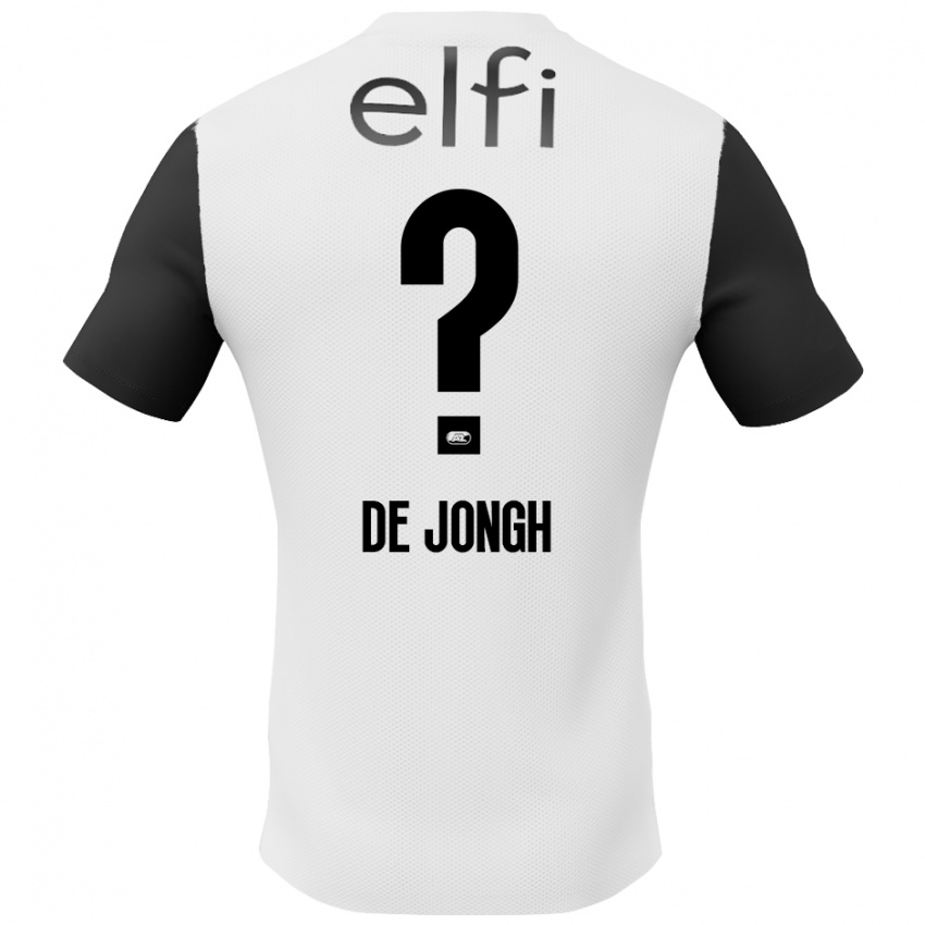 Hombre Camiseta Iain De Jongh #0 Blanco Negro 2ª Equipación 2024/25 La Camisa Perú