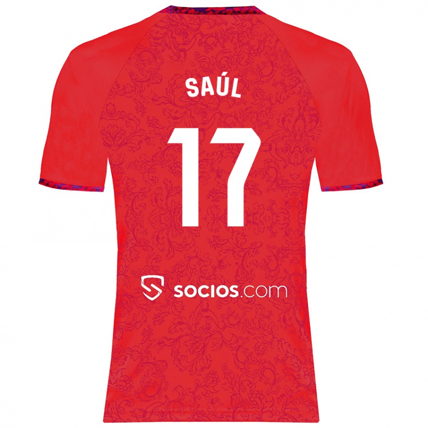 Hombre Camiseta Saul Niguez #17 Rojo 2ª Equipación 2024/25 La Camisa Perú