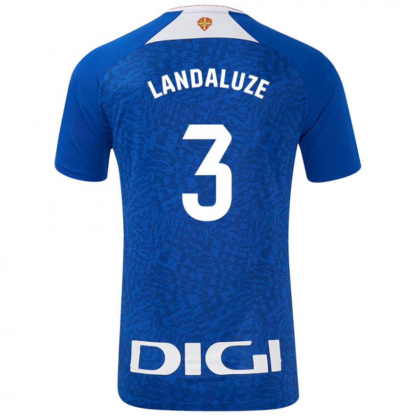 Hombre Camiseta Naia Landaluze Marquínez #3 Azul Real 2ª Equipación 2024/25 La Camisa Perú