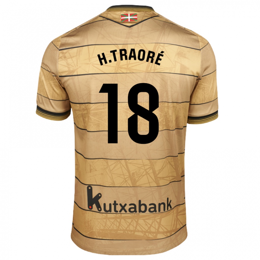 Hombre Camiseta Hamari Traore #18 Marrón 2ª Equipación 2024/25 La Camisa Perú