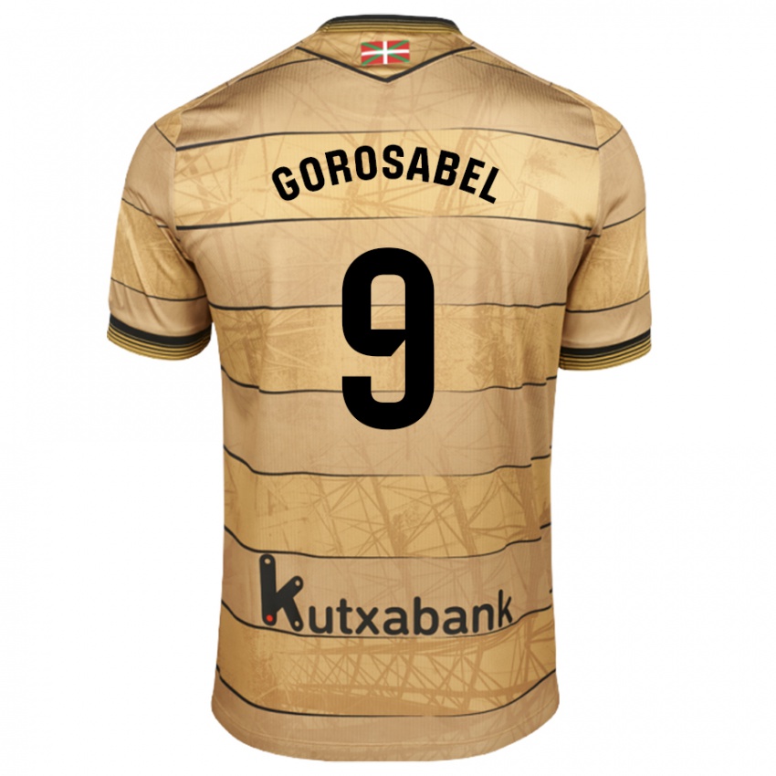 Hombre Camiseta Jakes Gorosabel #9 Marrón 2ª Equipación 2024/25 La Camisa Perú