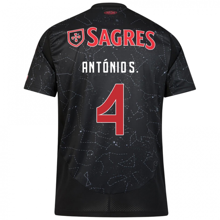 Hombre Camiseta Antonio Silva #4 Negro Rojo 2ª Equipación 2024/25 La Camisa Perú