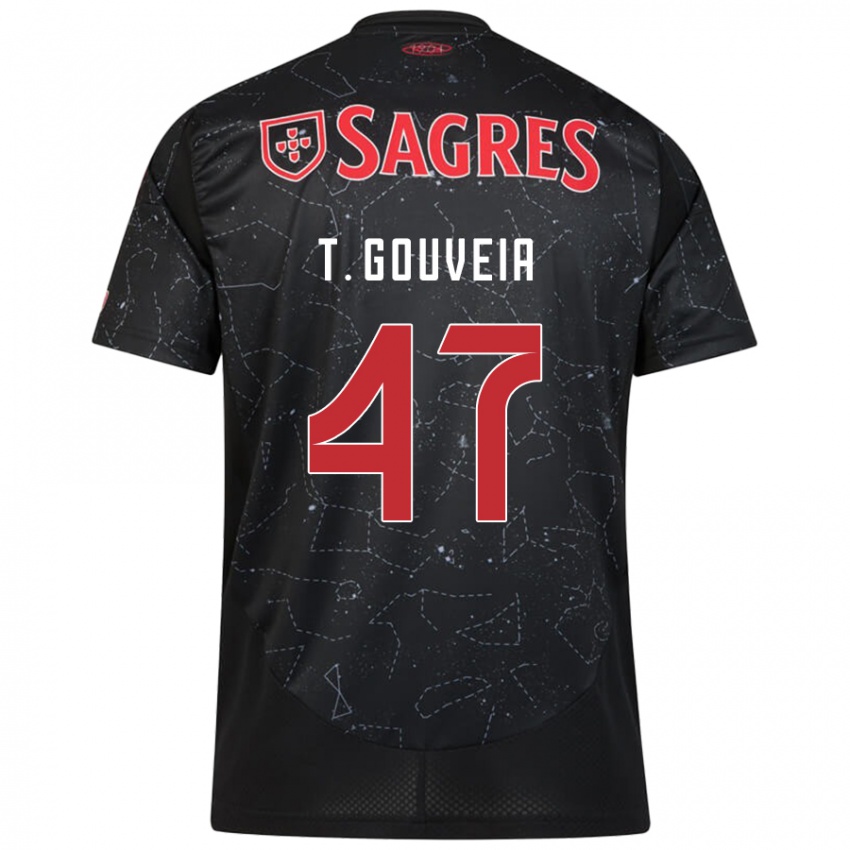 Hombre Camiseta Tiago Gouveia #47 Negro Rojo 2ª Equipación 2024/25 La Camisa Perú