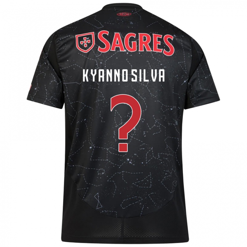 Hombre Camiseta Kyanno Silva #0 Negro Rojo 2ª Equipación 2024/25 La Camisa Perú