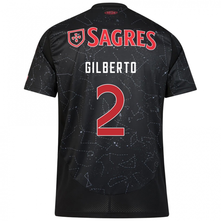 Hombre Camiseta Gilberto #2 Negro Rojo 2ª Equipación 2024/25 La Camisa Perú