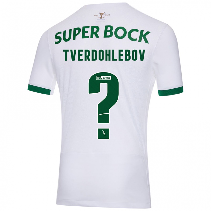 Hombre Camiseta Alex Tverdohlebov #0 Blanco Verde 2ª Equipación 2024/25 La Camisa Perú