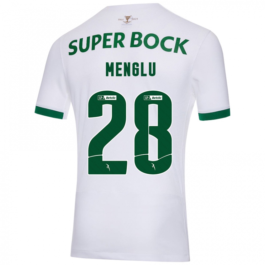 Hombre Camiseta Shen Menglu #28 Blanco Verde 2ª Equipación 2024/25 La Camisa Perú