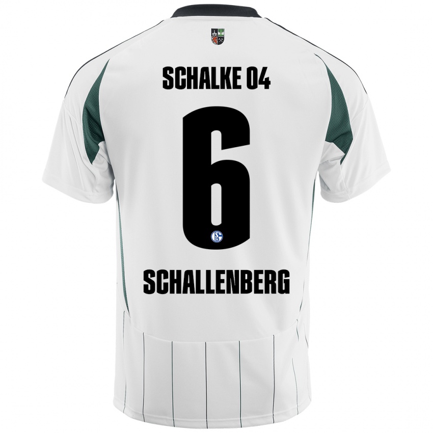 Hombre Camiseta Ron Schallenberg #6 Blanco Verde 2ª Equipación 2024/25 La Camisa Perú