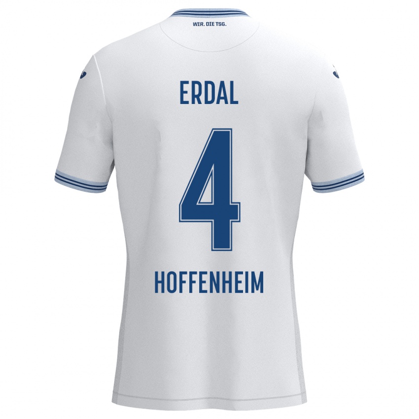 Hombre Camiseta İzzet Erdal #4 Blanco Azul 2ª Equipación 2024/25 La Camisa Perú