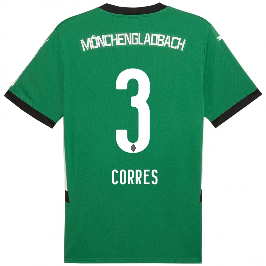 Hombre Camiseta Carolin Corres #3 Verde Blanco 2ª Equipación 2024/25 La Camisa Perú