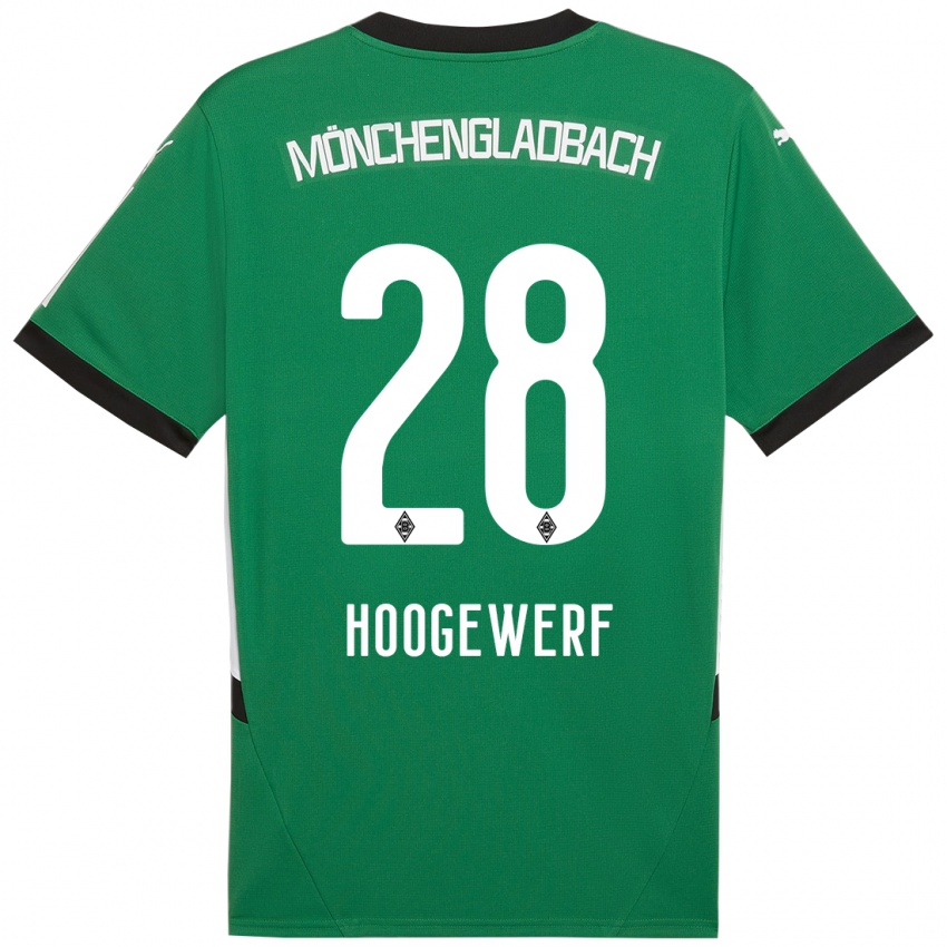 Hombre Camiseta Dillon Hoogewerf #28 Verde Blanco 2ª Equipación 2024/25 La Camisa Perú