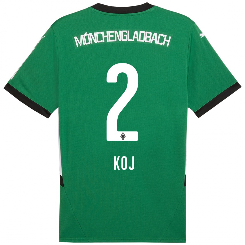 Hombre Camiseta Julia Koj #2 Verde Blanco 2ª Equipación 2024/25 La Camisa Perú