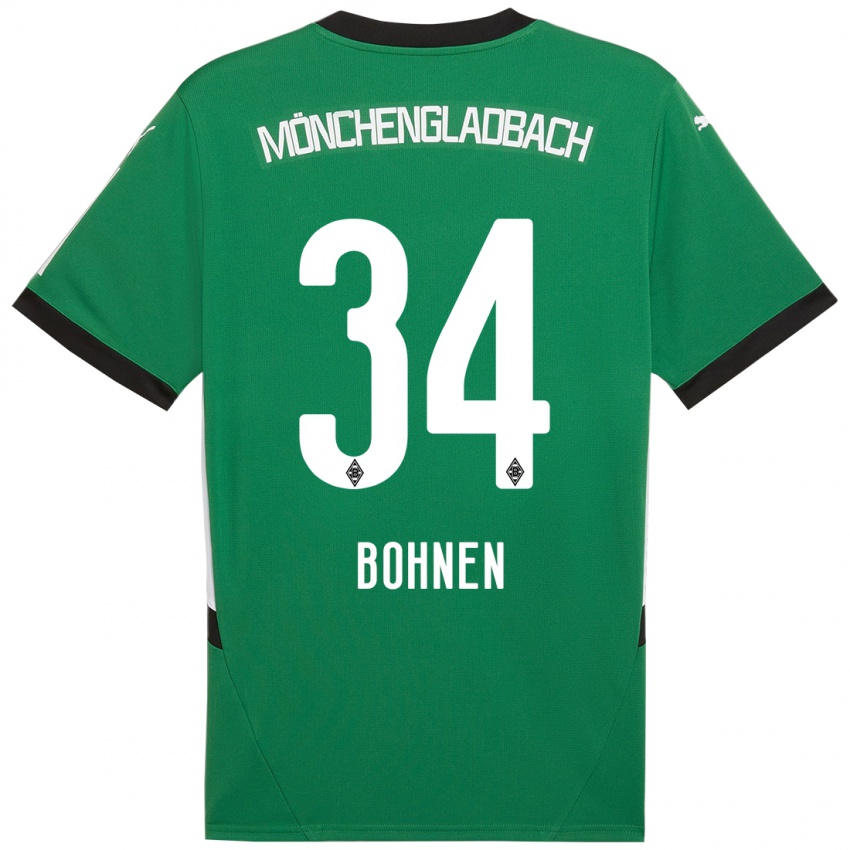 Hombre Camiseta Bohnen #34 Verde Blanco 2ª Equipación 2024/25 La Camisa Perú