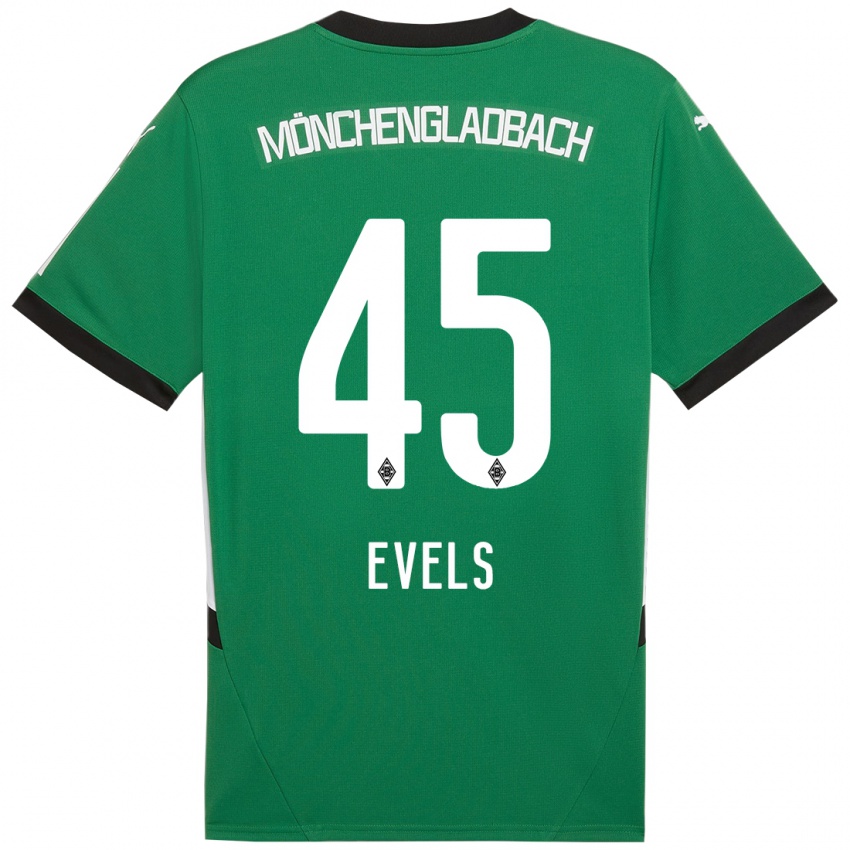 Hombre Camiseta Emily Evels #45 Verde Blanco 2ª Equipación 2024/25 La Camisa Perú