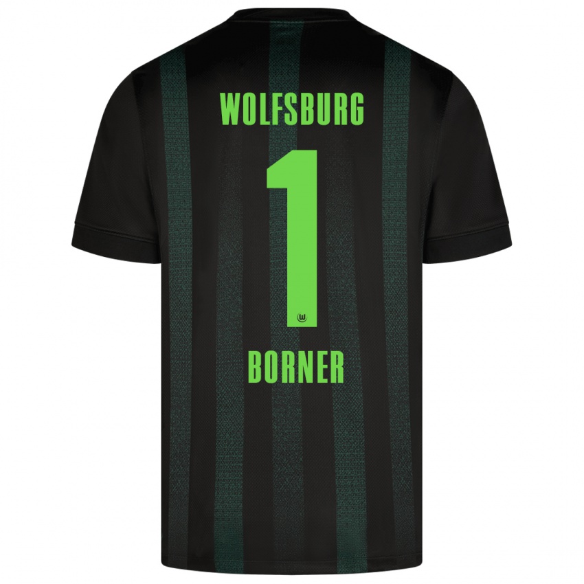 Hombre Camiseta Benedikt Börner #1 Verde Oscuro 2ª Equipación 2024/25 La Camisa Perú