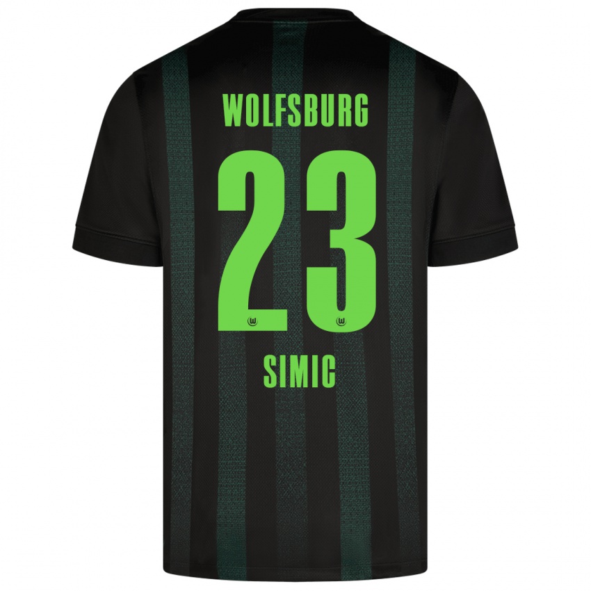 Hombre Camiseta Karlo Simic #23 Verde Oscuro 2ª Equipación 2024/25 La Camisa Perú