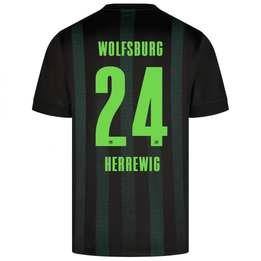 Hombre Camiseta Max Herrewig #24 Verde Oscuro 2ª Equipación 2024/25 La Camisa Perú